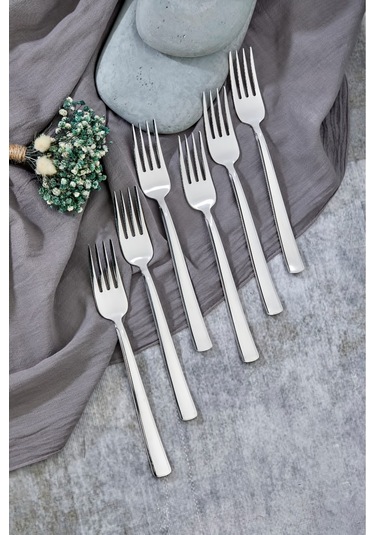 Cooker 6'lı Milas Paslanmaz Çelik Yemek Çatalı Ckr2179 Çelik