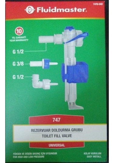 Fluidmaster Gömme Rezervuar Doldurma Grubu. Şamandıra Beyaz