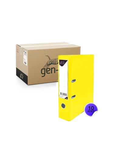 Gen-of Plastik Klasör Geniş Sarı 10 Lu