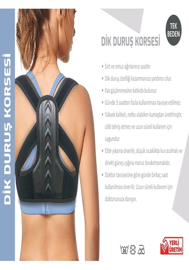 Ankaflex Yeni Nesil Göğüs Destekli Duruş Düzeltici Korse