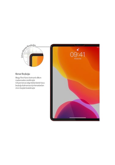 Blogy Apple Uyumlu iPad Pro 12.9 2019 Flexi Nano Ekran Koruyucu
