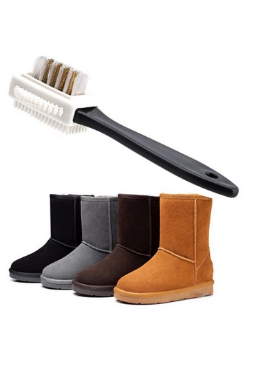 Çift Taraflı Pratik Taşınabilir Süet Nubuk Deri Çizme Bot Ayakkab Çok Renkli