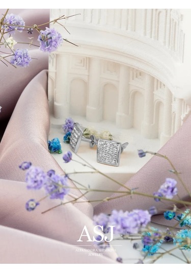 Asj Gümüş Küpeler Kareler 925 Ayar Gümüş 155346156 beyaz