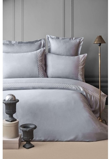 Apricitas Home Nakışlı Bambu Nevr.tek Kişilik Hera Gray