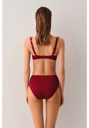 Suwen Balenli Körüklü Toparlayıcı Bikini Üst Sbn25940c020 Bordo