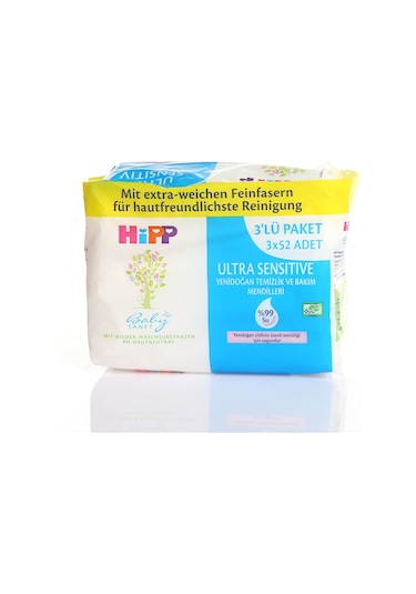 Hipp Ultra Hassas Yenidoğan Havlu 3 X 52 Adet