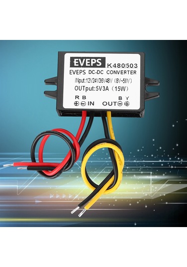 Suofeng Dc-dc 8-58v'den 5v 3a'ya Dönüştürücü Modül, Aşırı Gerilim/akım Korumalı, Su/dağınık/şok Dayanıklı, Alev Engelleme Kılıf, 96% Verimlilik
