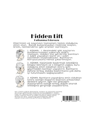 Hidden Lift Yüz-Boyun Germe Bantları 20 Adet