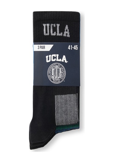 Luke 3'lü Siyah Ve Karışık Uzun Jakarlı Standard Fit Unisex Çorap Siyah