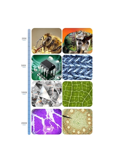 Exeo 12mp 2000x 7 İnch ips Ekran Dijital Mikroskop Şarjlı