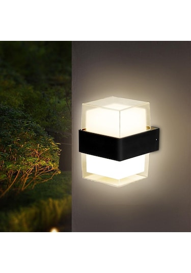 Led Duvar Işıkları 10w Sundurma Aplik Lambaları 110/220v Led Armatür İç Lamba Merdiven Yatak Odası Açık Bahçe Led Aydınlatma Circular Aluminum Acry Siyah