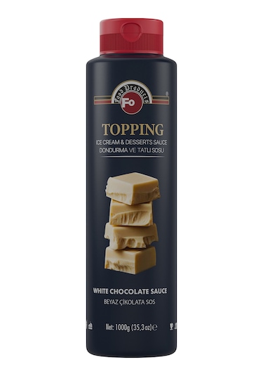 Beyaz Çikolatalı Topping Dondurma Sosu 1 Kg