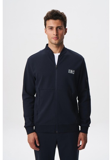 Arma Erkek Slim Fit Scuba Su Geçirmeyen Kumaş Basic Kol Cepli Tam Fermuar Kolej Yaka Sweatshirt K28324988301 c Çok Renkli