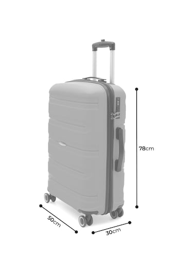 Artemis Pp Polipropilen&kırılmaz Büyük Boy Valiz 75 Cm Gri