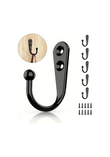 Elmpaly 5 Adet Sarı Duvar Askılığı Ceket Havlu Çanta Kapı Kancaları Mutfak Banyo Sarı