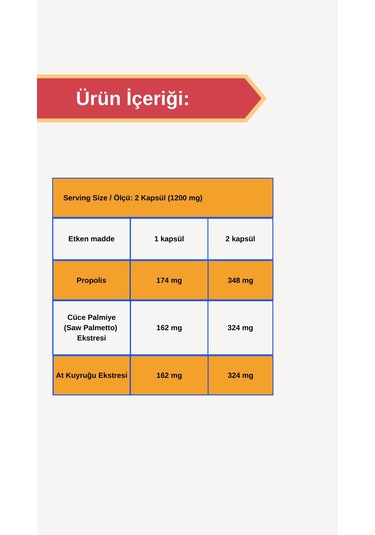 Afye Psa 600 Mg Propolis-Saw Palmetto-At Kuyruğu 120 Kapsül