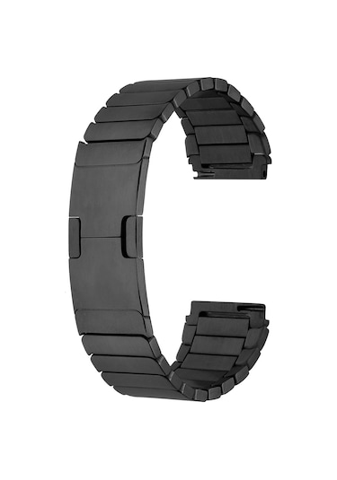 Gear S3 22mm Uyumlu Krd-82 22mm Metal Zore Kordon-siyah