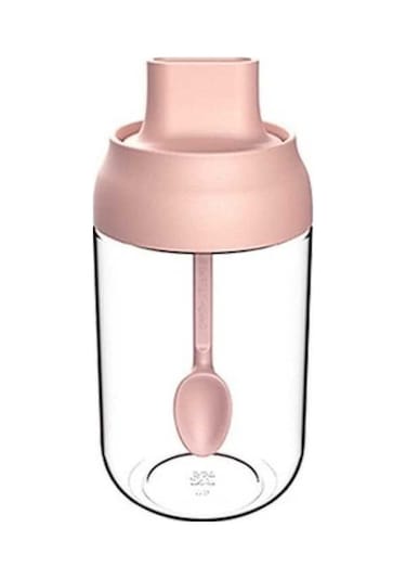 Dancemonkey Çelik Kapaklı, Neme Dayanıklı Entegre Baharat Kavanozu - Pembe 3 Çok Renkli