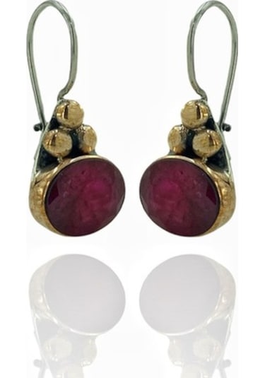 Doğal Yakut Taşlı El Üretimi Otantik 925 Gümüş Set Takım