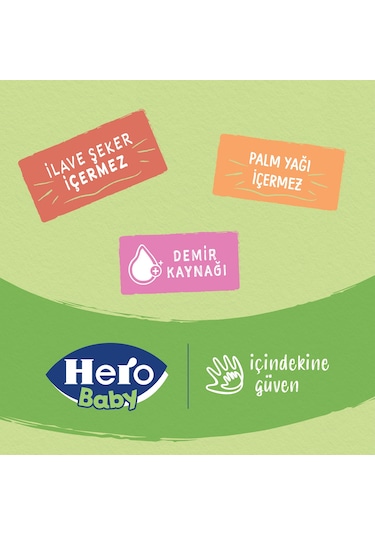 Hero Baby Sütlü 8 Tahıllı Rezeneli 200g X3