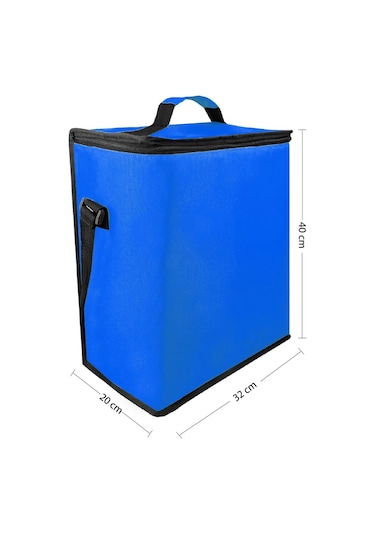 25 Lt. Termos Çanta - Isı Yalıtımlı Yemek Taşıma Çantası Kamp Piknik Plaj Soğuk Tutucu Termal Çanta Mavi