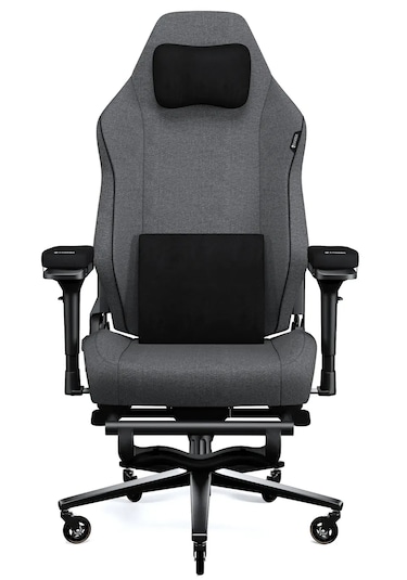 Exvega Pandora Ayak Uzatmalı Masajlı Profesyonel Yönetici Ve Oyuncu Koltuğu Kumaş, Gri Gri