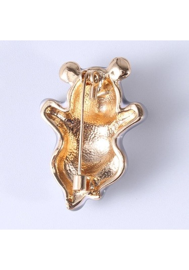 Gri Blucome Sevimli Emaye Bambu Panda Hayvan Broş Çocuklar İçin Taklidi Yeni Moda Gömlek Elbise Sırt Çantası Takı Pimleri