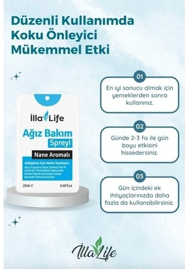 İlla Life Nane Aromalı Ağız Bakım Spreyi 20 ML