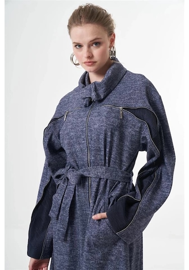 Misswhence 38505 Keçe Kaban Gri