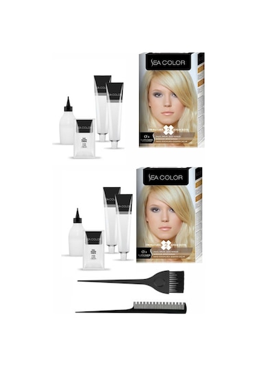 Sea Color Set Boya 01 Platin Sarısı 2 Adet+Boyama Tarağı+Fırça