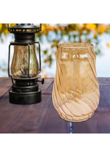 Dolıty Atmosfer Abajur Baca Şapkası Rüzgar Geçirmez Sağlam Kehribar Çok Renkli