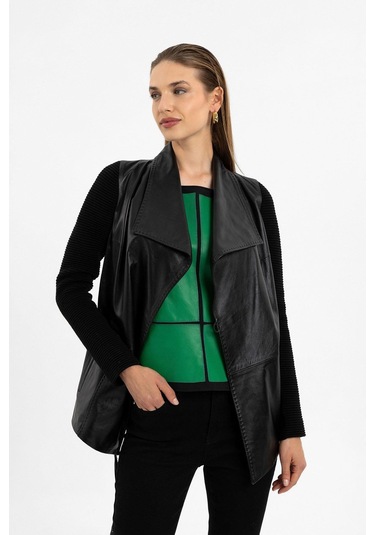 Siyah Zoe Kadın Hakiki Deri Kaban-siyah Siyah