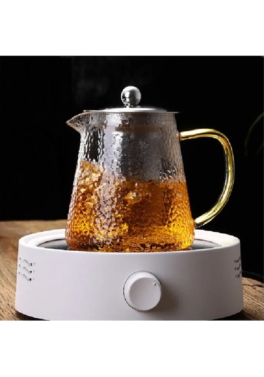 Isıya Dayanıklı Demliğe Cam Çaydanlık Süzgeçli 321936718 Gri