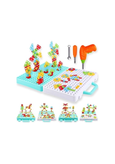 Birlik Oyuncak 3D Yaratıcı 340 Parça Matkaplı Tamir Seti URT014-0