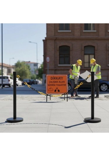 Trafik Zinciri Sarı Siyah Plastik 8mm