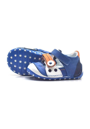 Hapshoe Hakiki Deri Turuncu Cırtlı Yazlık Ilk Adım Ayakkabı (371976777) Turuncu