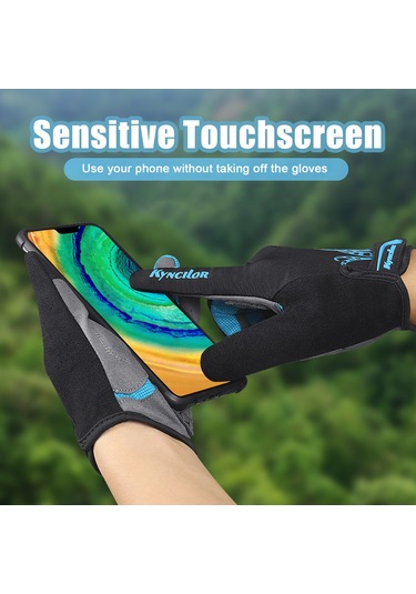 Ranyeek Bisiklet Eldiveni - Dokunmatik Uyumlu, Ter Emici, Darbeye Dayanıklı, Rahat Ve Havadar - Unisex Siyah S Siyah