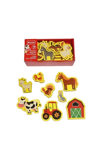 Rossie Ahşap Mıknatıslı Çiftlik Hayvanları