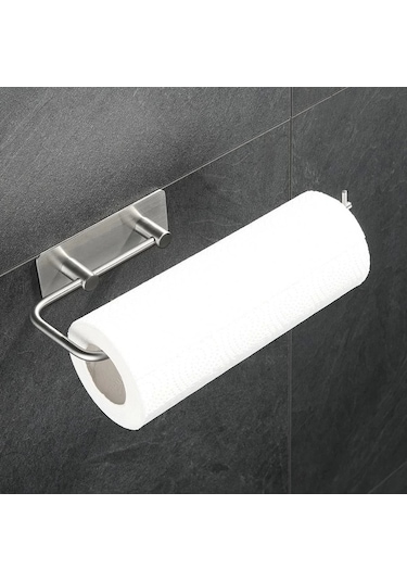Kağıt Havluluk Yapışkanlı Çift Çubuklu Paslanmaz Çelik Krom Rengi Krom