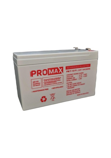 Energy Promax Eco 12V 7Ah Bakımsız Kuru Akü