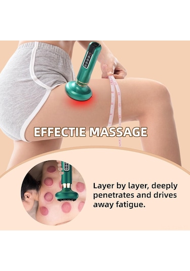 Geeksen 12 Hız Şarjlı El Tipi Vakumlu Masaj Aleti - Derin Kas Rahatlatma Yeşil