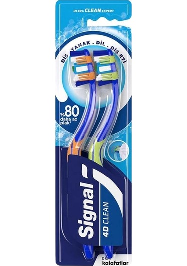Signal Ultra Clean Expert 4D Clean Diş Fırçası 1+1 Orta