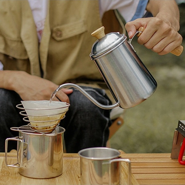 Fortunelane Paslanmaz Çelik 650ml Kahve Demleme Sürahisi - Gümüş, Ev & Ofis Gümüş