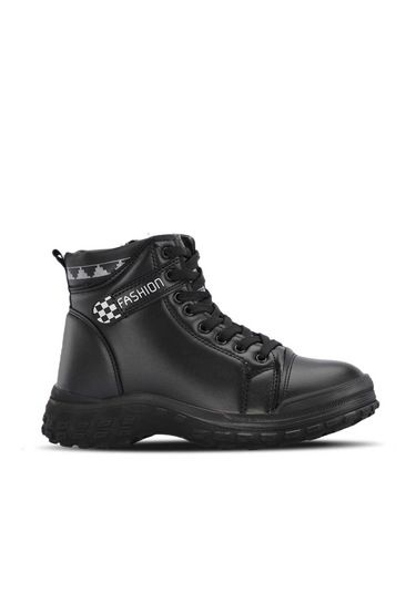 Esm Hertha Fermuarlı Kısa Bilek Kadın Bot Siyah