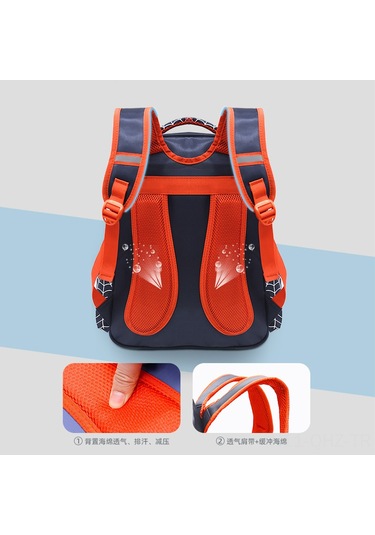 Aubyhe Öğrenci Spor Çantası 1-3. Sınıf 3d Spiderman Desenli Su Geçirmez Omuz Çantası Bel Desteği Renkli Çok Renkli