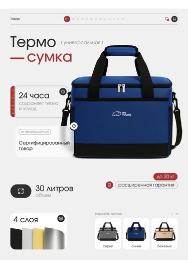 Weyoung 30 Litre Termo Çanta Buzdolabı Çantası 312174109 Mavi