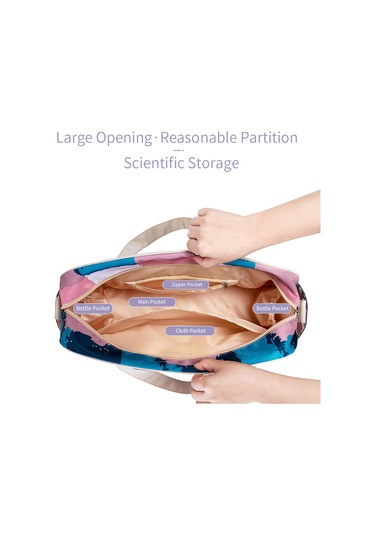 Wezone Taşınabilir Bebek Bezi Çantası - Çok Amaçlı, Modaya Uygun Ve Dayanıklı Seyahat Çantası Çok Renkli