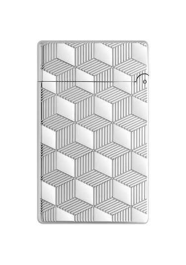 S.t. Dupont Initial Guilloche Çakmak Gümüş 20840 Gri