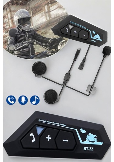 Kask Kulaklık Bluetooth Motosiklet Kulaklık Intercom Su Geçirmez