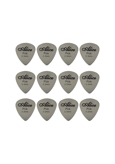 Alice 3 MM Kalınlıkta Metal Elektro Gitar Penası-3 Adet